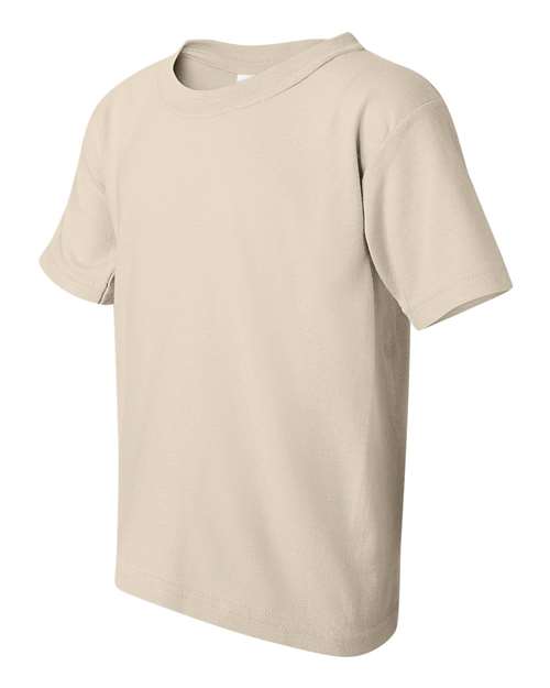 Gildan Heavy Cotton™ Youth T-Shirt 5000B Natural Custom Embroidered Business Logo