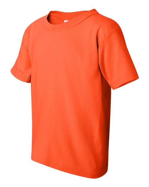 Gildan Heavy Cotton™ Youth T-Shirt 5000B Neon Green Custom Embroidered Business Logo