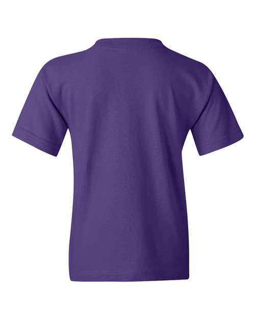 Gildan Heavy Cotton™ Youth T-Shirt 5000B Purple Custom Embroidered Business Logo