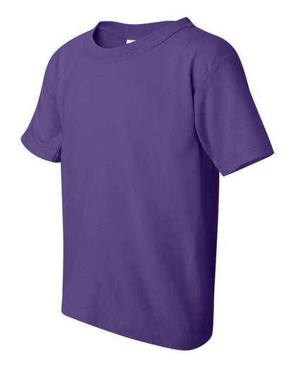 Gildan Heavy Cotton™ Youth T-Shirt 5000B Purple Custom Embroidered Business Logo