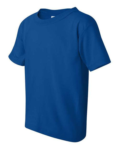 Gildan Heavy Cotton™ Youth T-Shirt 5000B Royal Custom Embroidered Business Logo