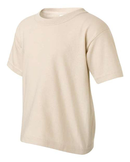 Gildan Heavy Cotton™ Youth T-Shirt 5000B Safety Pink Custom Embroidered Business Logo