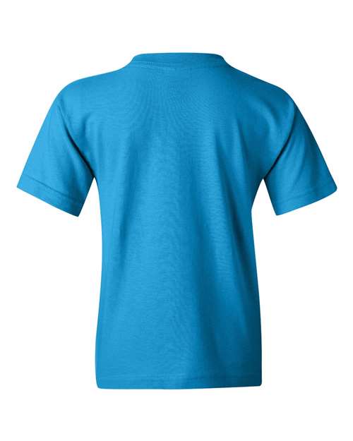 Gildan Heavy Cotton™ Youth T-Shirt 5000B Sapphire Custom Embroidered Business Logo