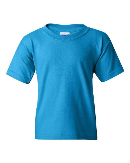 Gildan Heavy Cotton™ Youth T-Shirt 5000B Sapphire Custom Embroidered Business Logo