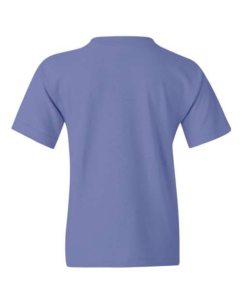Gildan Heavy Cotton™ Youth T-Shirt 5000B Violet Custom Embroidered Business Logo