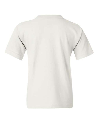 Gildan Heavy Cotton™ Youth T-Shirt 5000B White Custom Embroidered Business Logo