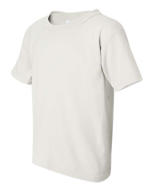 Gildan Heavy Cotton™ Youth T-Shirt 5000B White Custom Embroidered Business Logo