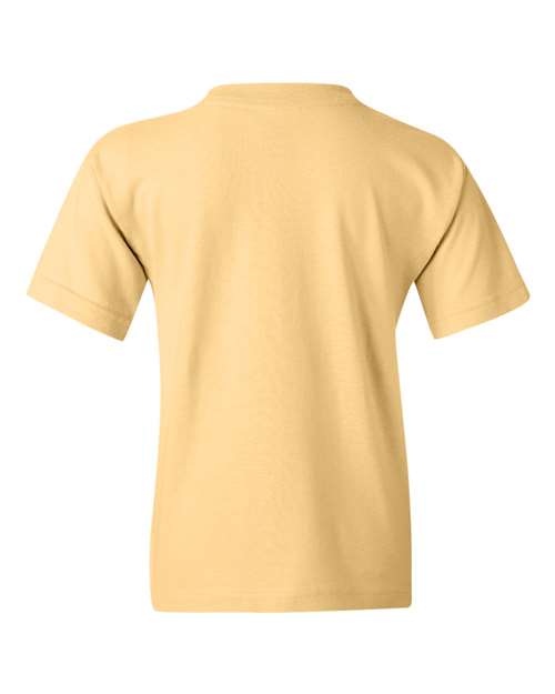 Gildan Heavy Cotton™ Youth T-Shirt 5000B Yellow Haze Custom Embroidered Business Logo