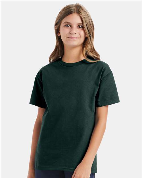 Custom Embroidered  Hanes Authentic Youth T-Shirt 5450 Deep Forest