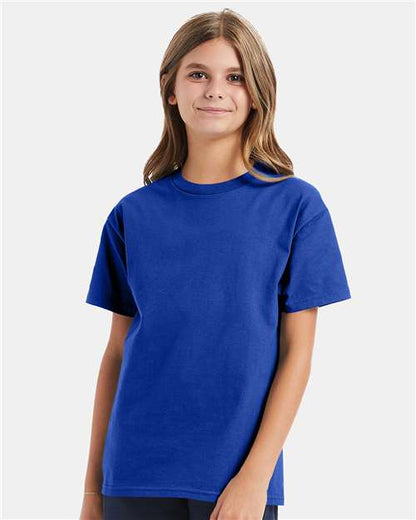 Custom Embroidered  Hanes Authentic Youth T-Shirt 5450 Deep Royal