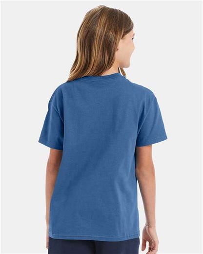 Hanes Authentic Youth T-Shirt 5450 Denim Blue