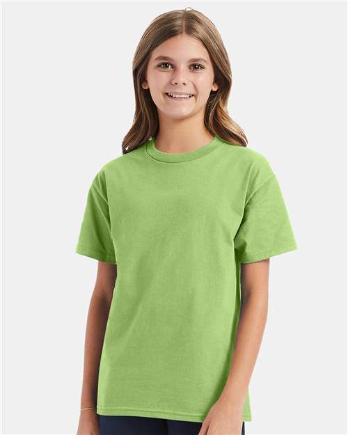 Custom Embroidered  Hanes Authentic Youth T-Shirt 5450 Lime