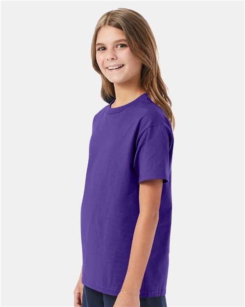 Hanes Authentic Youth T-Shirt 5450 Purple
