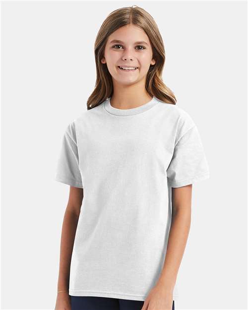 Custom Embroidered  Hanes Authentic Youth T-Shirt 5450 White
