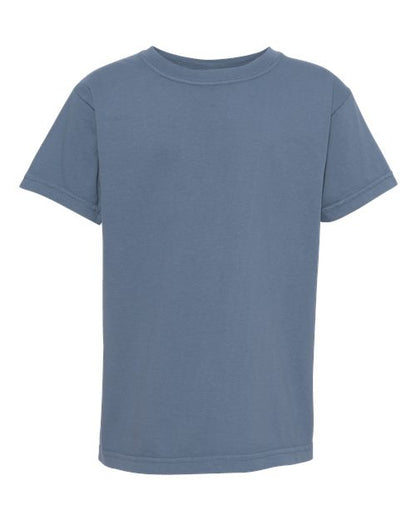 Comfort Colors Garment-Dyed Youth Heavyweight T-Shirt 9018 Blossom Custom Embroidered Business Logo