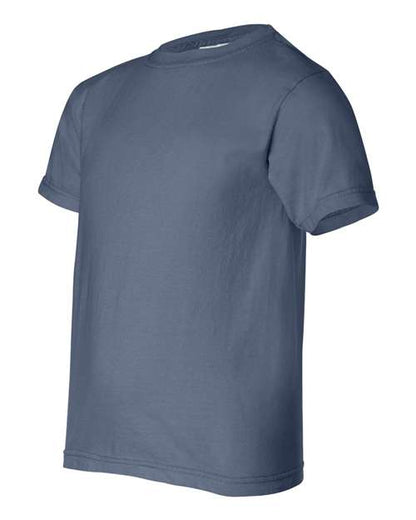 Comfort Colors Garment-Dyed Youth Heavyweight T-Shirt 9018 Blue Jean Custom Embroidered Business Logo