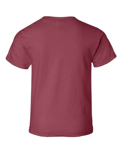Comfort Colors Garment-Dyed Youth Heavyweight T-Shirt 9018 Crimson Custom Embroidered Business Logo