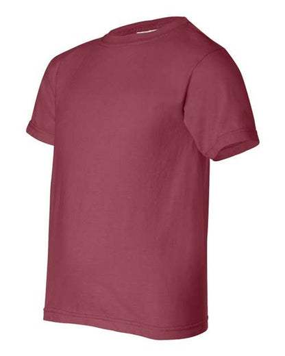 Comfort Colors Garment-Dyed Youth Heavyweight T-Shirt 9018 Crimson Custom Embroidered Business Logo
