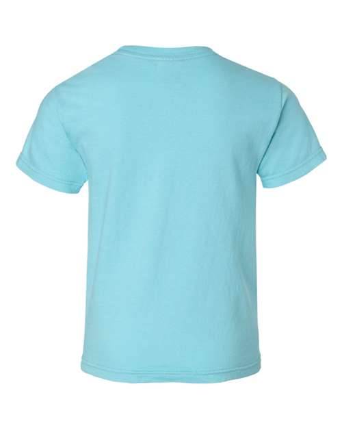 Comfort Colors Garment-Dyed Youth Heavyweight T-Shirt 9018 Lagoon Custom Embroidered Business Logo