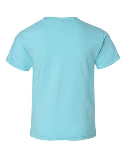 Comfort Colors Garment-Dyed Youth Heavyweight T-Shirt 9018 Lagoon Custom Embroidered Business Logo