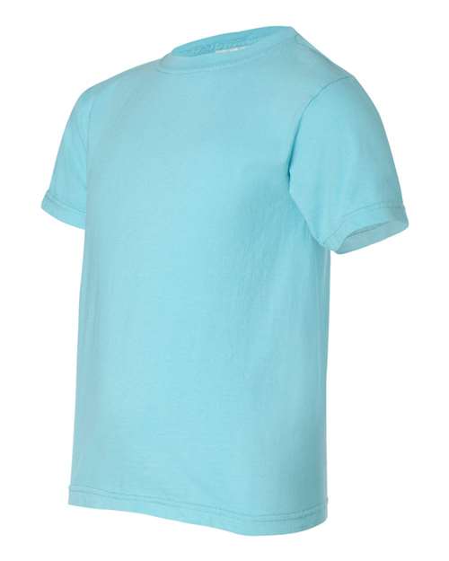Comfort Colors Garment-Dyed Youth Heavyweight T-Shirt 9018 Lagoon Custom Embroidered Business Logo