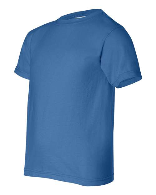 Comfort Colors Garment-Dyed Youth Heavyweight T-Shirt 9018 Royal Caribe Custom Embroidered Business Logo