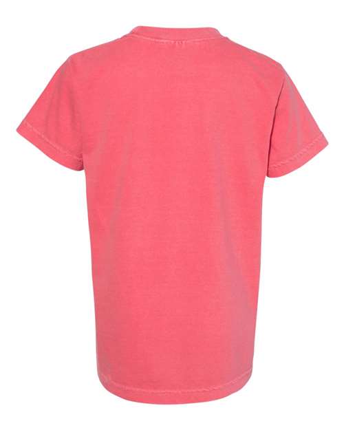 Comfort Colors Garment-Dyed Youth Heavyweight T-Shirt 9018 Watermelon Custom Embroidered Business Logo