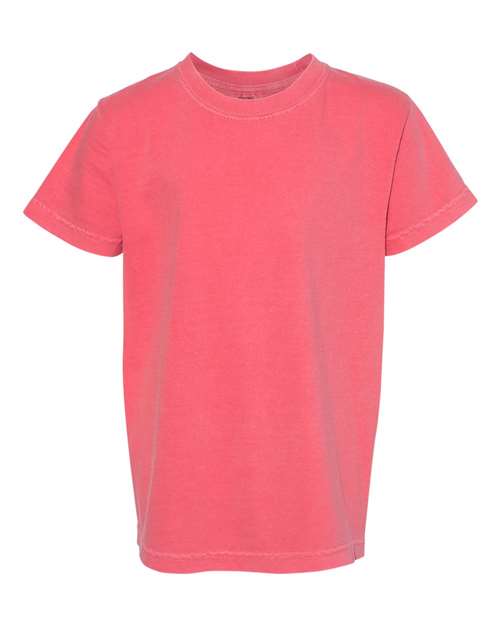 Comfort Colors Garment-Dyed Youth Heavyweight T-Shirt 9018 Watermelon Custom Embroidered Business Logo