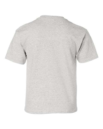 Gildan Ultra Cotton® Youth T-Shirt 2000B Ash Custom Embroidered Business Logo