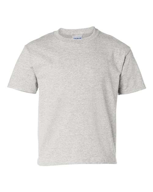 Gildan Ultra Cotton® Youth T-Shirt 2000B Ash Custom Embroidered Business Logo