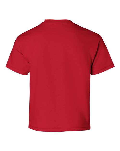 Gildan Ultra Cotton® Youth T-Shirt 2000B Cherry Red Custom Embroidered Business Logo