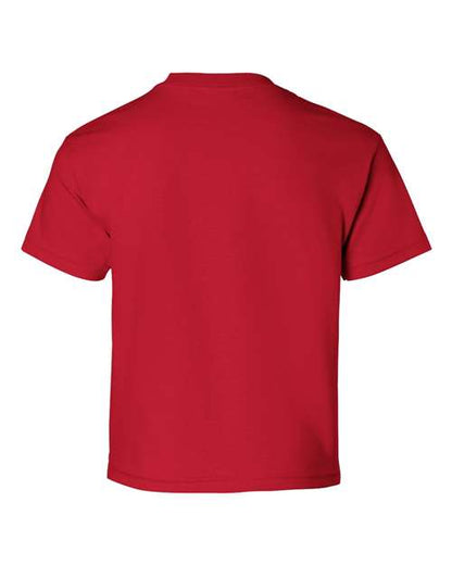 Gildan Ultra Cotton® Youth T-Shirt 2000B Cherry Red Custom Embroidered Business Logo