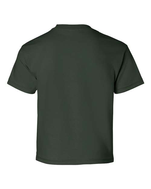 Gildan Ultra Cotton® Youth T-Shirt 2000B Forest Green Custom Embroidered Business Logo