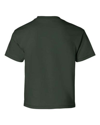 Gildan Ultra Cotton® Youth T-Shirt 2000B Forest Green Custom Embroidered Business Logo