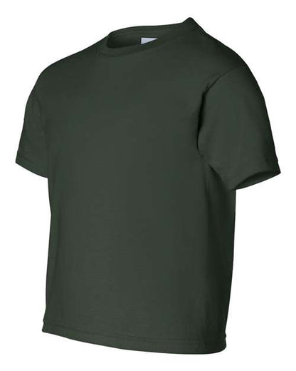 Gildan Ultra Cotton® Youth T-Shirt 2000B Forest Green Custom Embroidered Business Logo