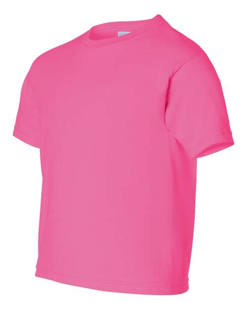 Gildan Ultra Cotton® Youth T-Shirt 2000B Heliconia Custom Embroidered Business Logo