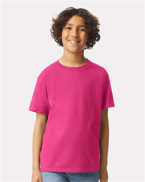 Custom Embroidered  Gildan Ultra Cotton® Youth T-Shirt 2000B Heliconia