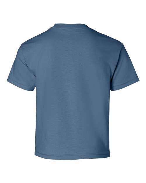 Gildan Ultra Cotton® Youth T-Shirt 2000B Indigo Blue Custom Embroidered Business Logo