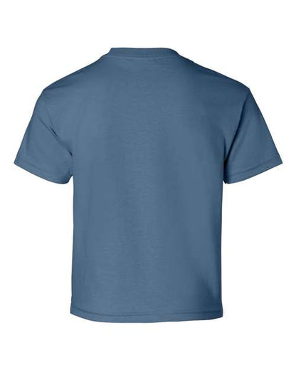 Gildan Ultra Cotton® Youth T-Shirt 2000B Indigo Blue Custom Embroidered Business Logo