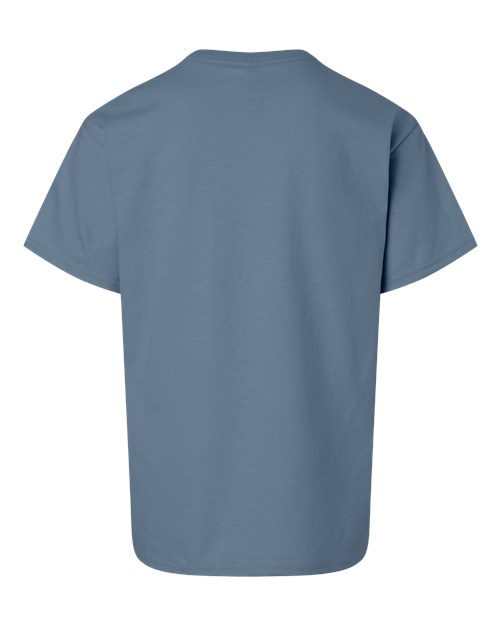 Gildan Ultra Cotton® Youth T-Shirt 2000B Heliconia Custom Embroidered Business Logo