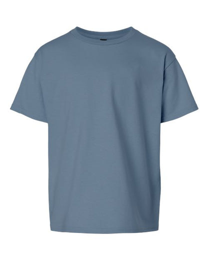 Gildan Ultra Cotton® Youth T-Shirt 2000B Heliconia Custom Embroidered Business Logo
