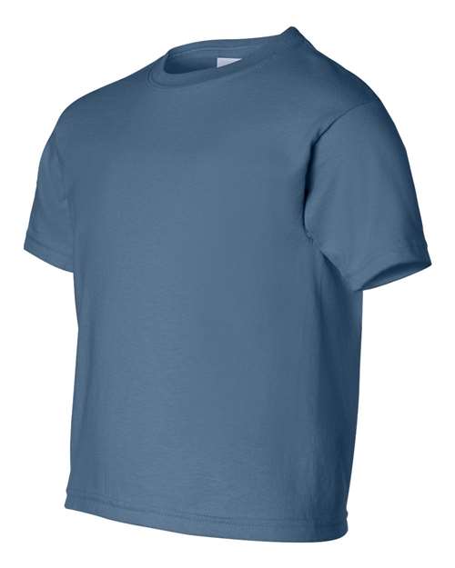 Gildan Ultra Cotton® Youth T-Shirt 2000B Indigo Blue Custom Embroidered Business Logo