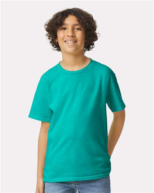 Custom Embroidered  Gildan Ultra Cotton® Youth T-Shirt 2000B Jade Dome