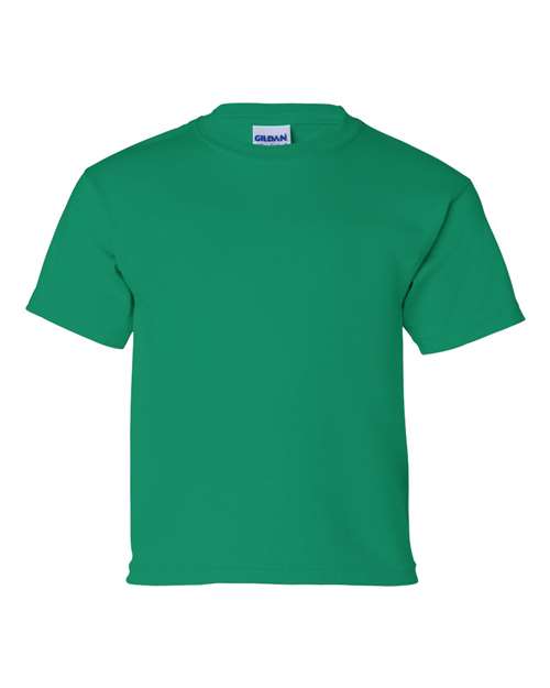 Gildan Ultra Cotton® Youth T-Shirt 2000B Kelly Green Custom Embroidered Business Logo