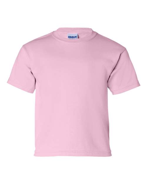 Gildan Ultra Cotton® Youth T-Shirt 2000B Light Pink Custom Embroidered Business Logo