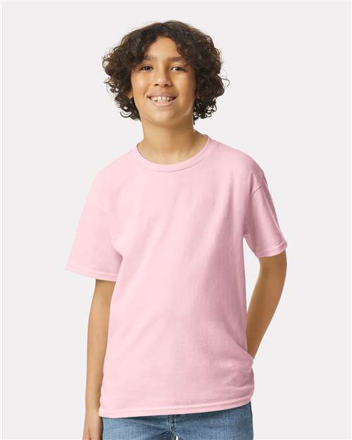 Custom Embroidered  Gildan Ultra Cotton® Youth T-Shirt 2000B Light Pink