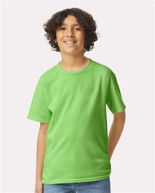 Custom Embroidered  Gildan Ultra Cotton® Youth T-Shirt 2000B Lime