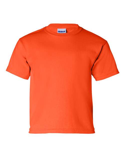 Gildan Ultra Cotton® Youth T-Shirt 2000B Orange Custom Embroidered Business Logo
