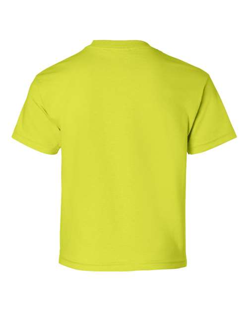 Gildan Ultra Cotton® Youth T-Shirt 2000B Safety Green Custom Embroidered Business Logo