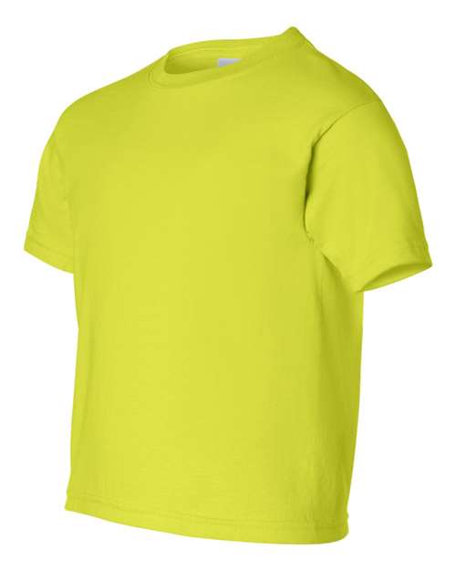 Gildan Ultra Cotton® Youth T-Shirt 2000B Safety Green Custom Embroidered Business Logo